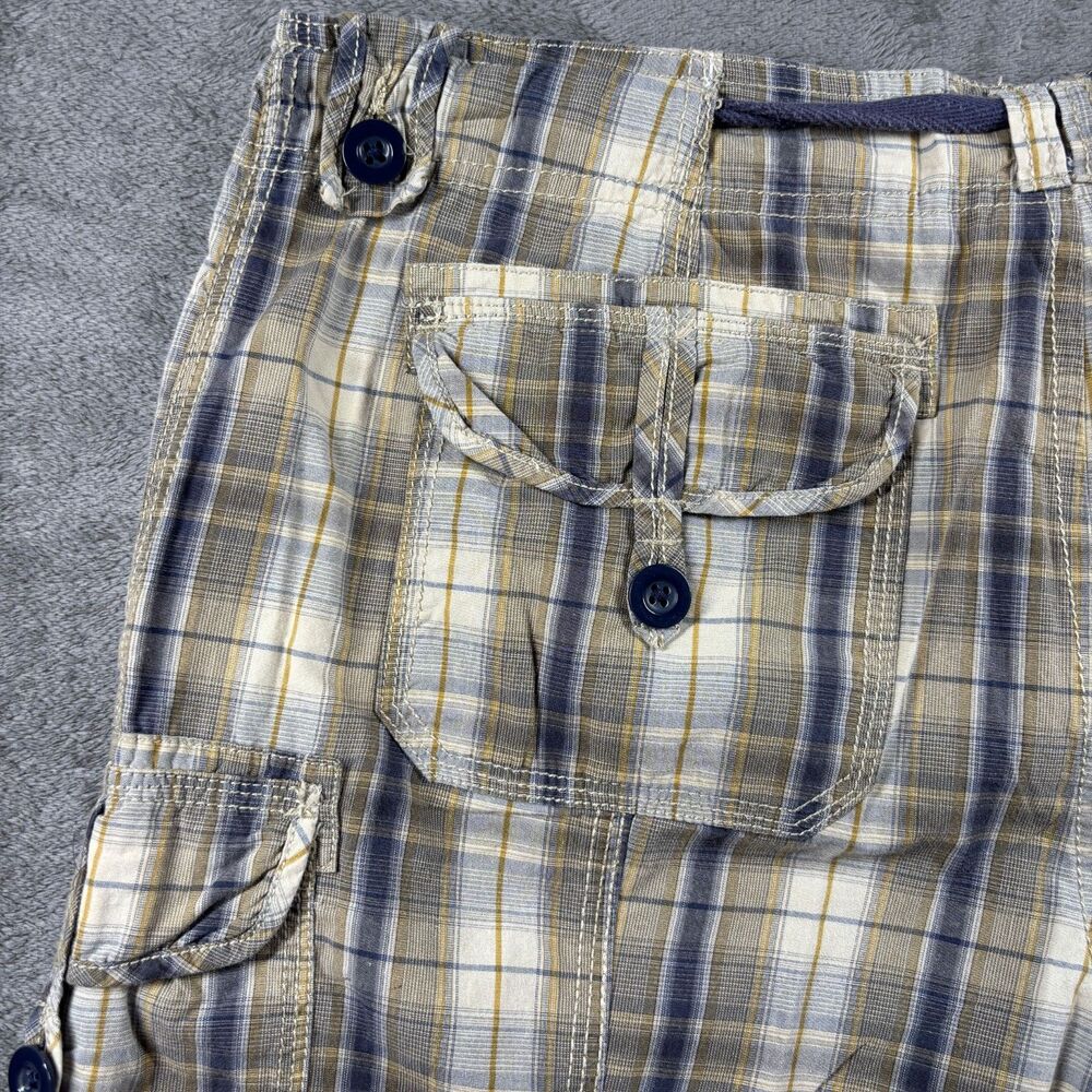 Faded Glory Women Vintage Y2K Bermuda Shorts Plaid Cargo Preppy Size 10 H274 - Picture 4 of 9